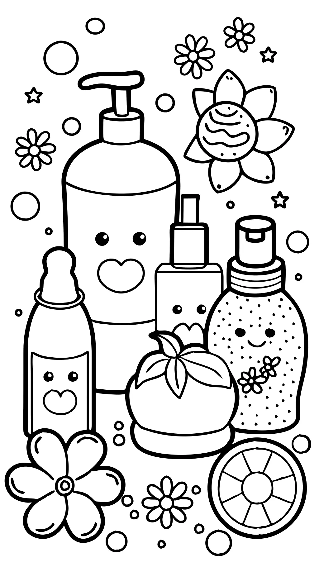 bubble skincare coloring pages printable